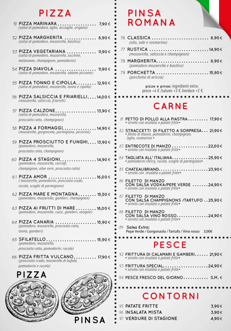 Carta platos principales